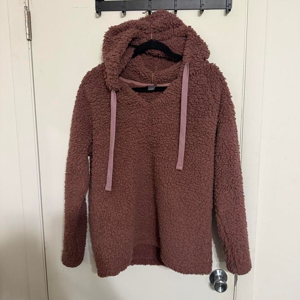 Eddie-bauer Women's Pink and Brown Hoodie